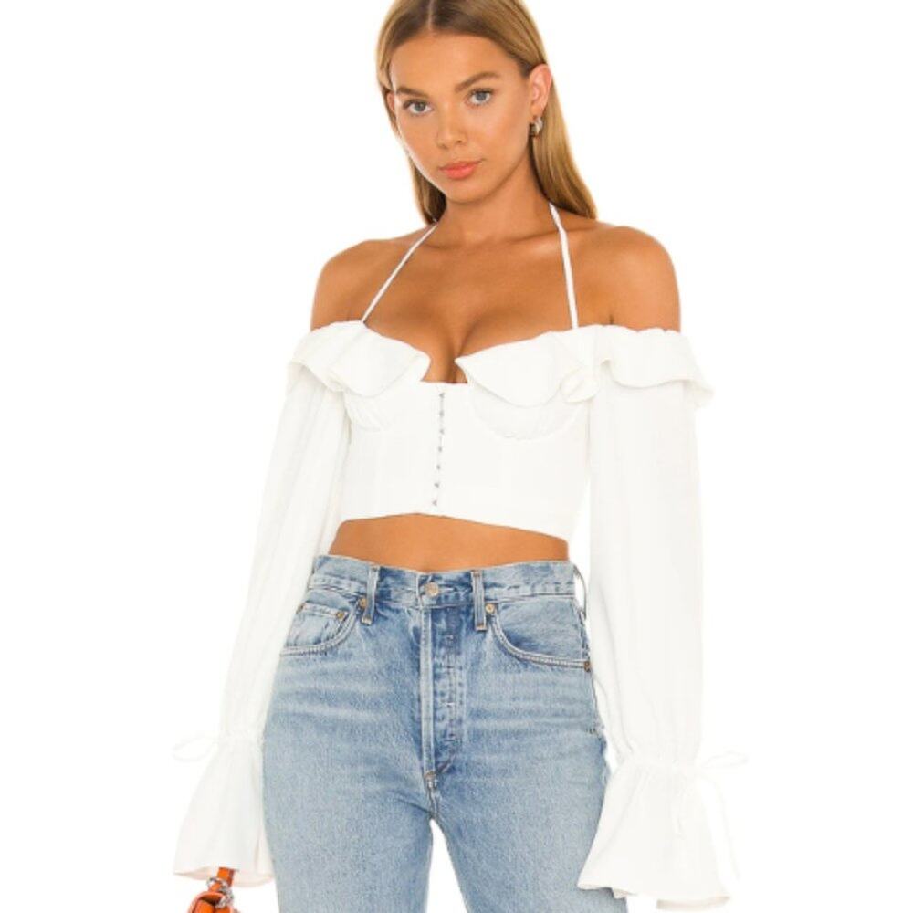 MAJORELLE Stefano Bustier Top in White NWOT Size Small